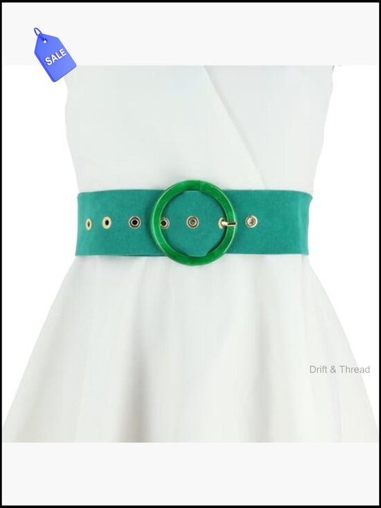 Wide Suede Leather Belt for Dress, 2.55\